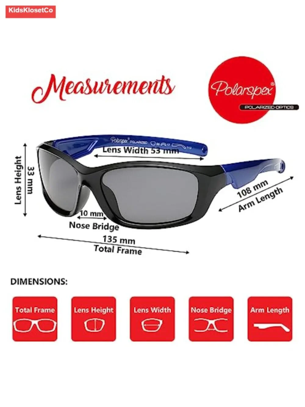 Kids Toddler Boys Sports Wrap Polarized Sunglasses BPA Free